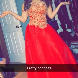 red sweet 16 dress